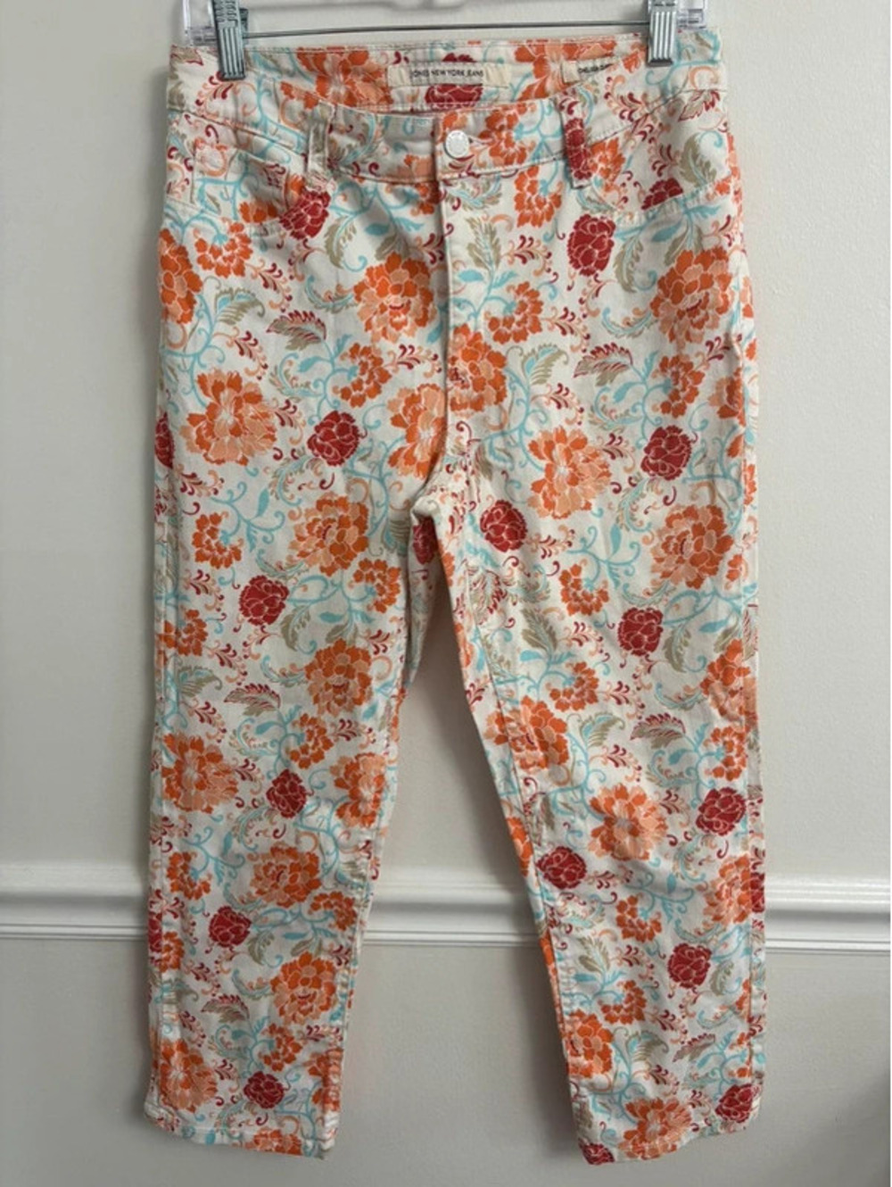 Jones New York Chelsea Floral Cuffed Capri Pants Women’s Size 10